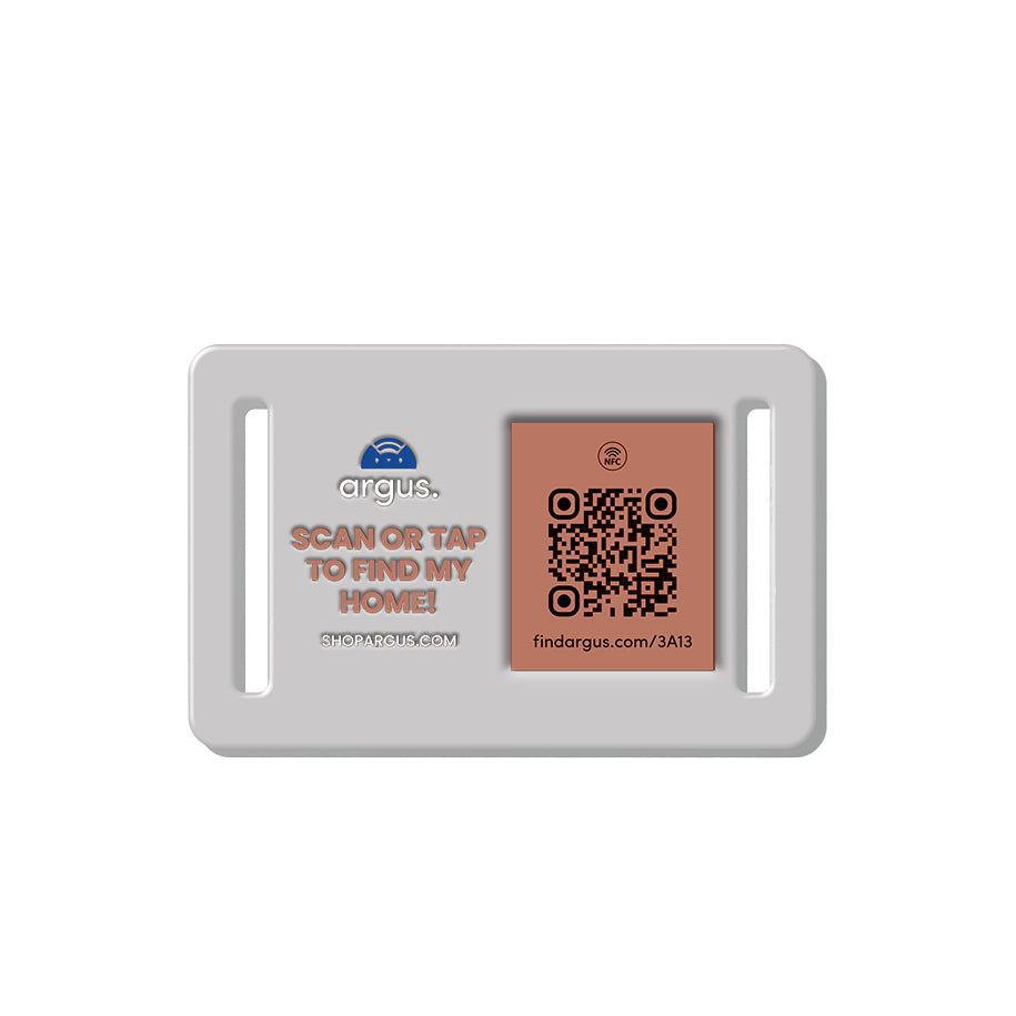Gray & Orange Collar-Side Tech Tag